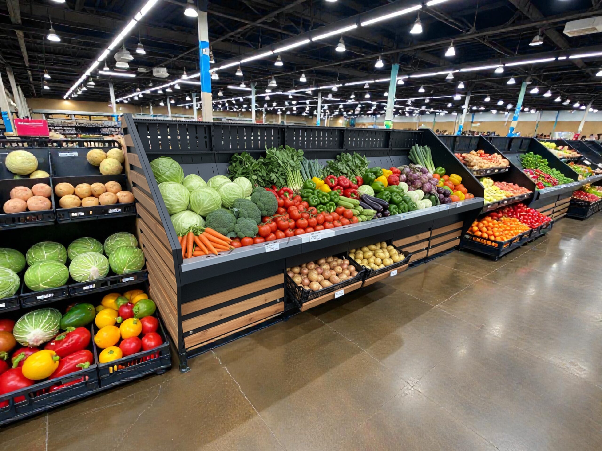 Aynasız Kademeli Meyve Ve Sebze Tezgahı