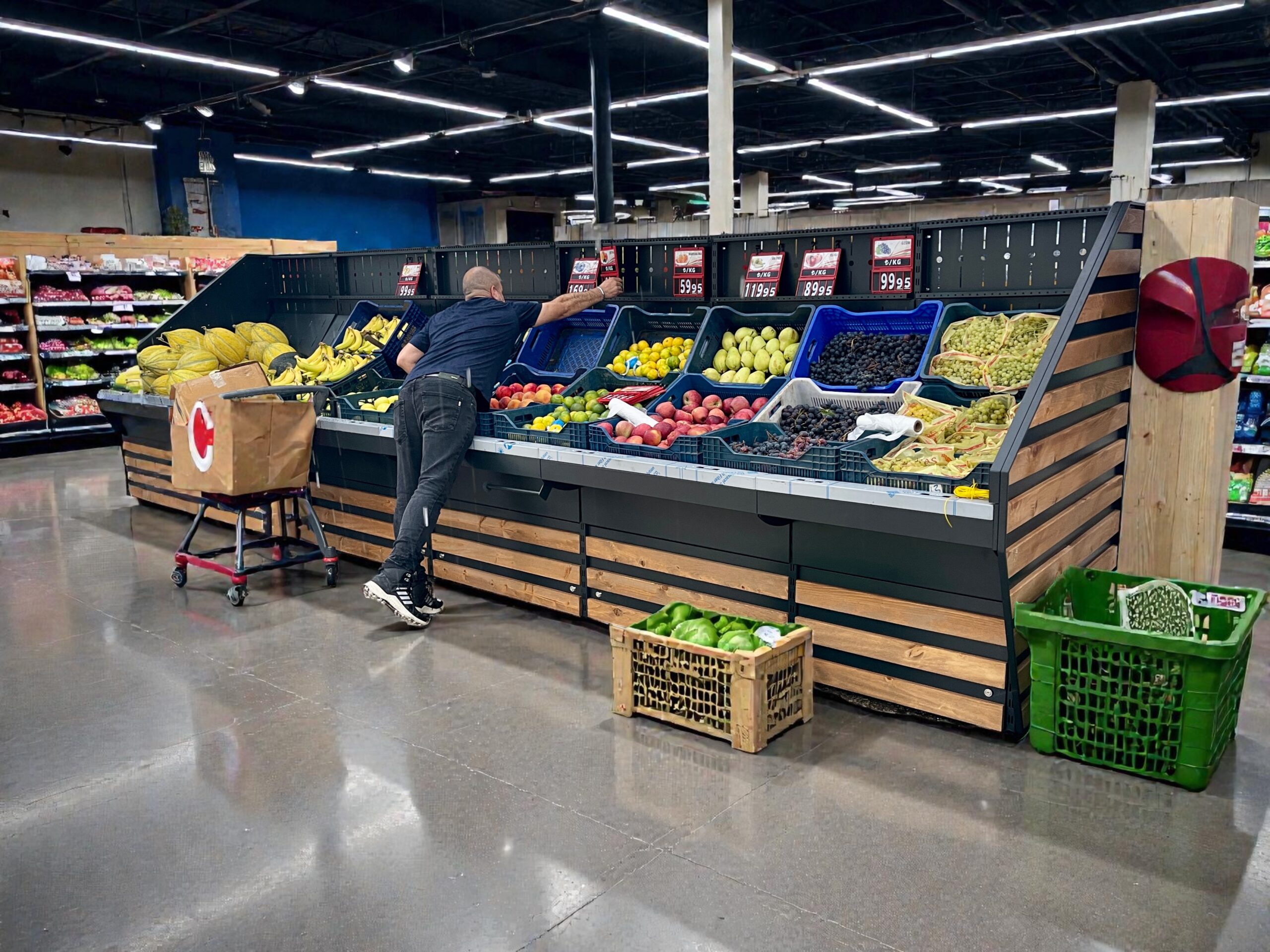 Aynasız Kademeli Meyve Ve Sebze Tezgahı