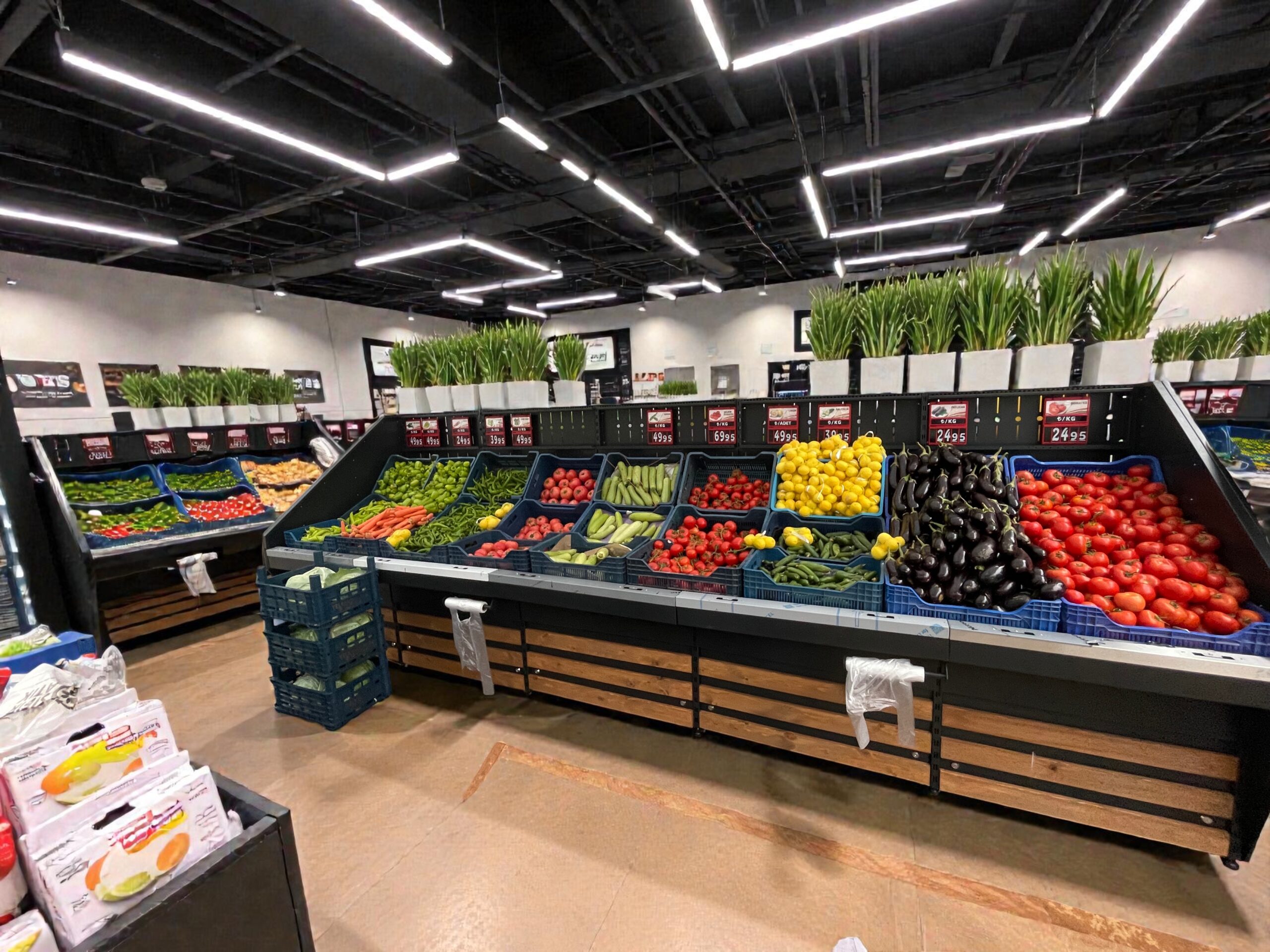 Aynasız Kademeli Meyve Ve Sebze Tezgahı